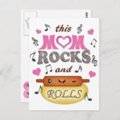 Moederdag / Mom Rock & Bake Briefkaart (Voorkant / Achterkant)
