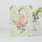 Moederdag Mom-to-be Green Feestdagenkaart (Staand voorkant)