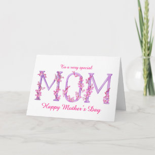 Moederdag Mom waterverf Orchidee aangepaste kaart