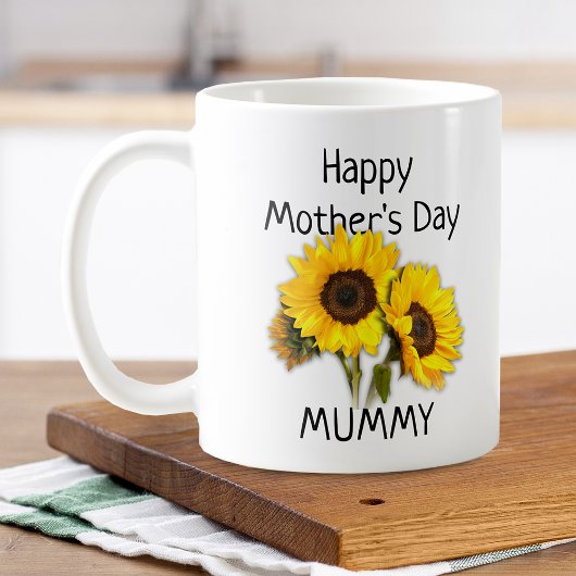 Moederdag Mummy Sunflower Bouquet Koffiemok