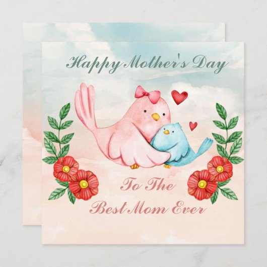 Moederdag Note Kaart (Voorkant / Achterkant)