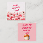 Moederdag Notitiekaartje (Voorkant / Achterkant)