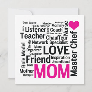Moederdag of Verjaardag voor een Wonderful Mom Kaart