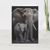 Moederdag olifant en Baby Kaart (Voorkant)