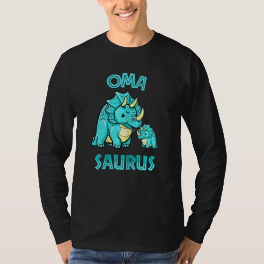 Moederdag Omasaurus rex Dinosaur Oma saurus 1 T-shirt (Voorkant)