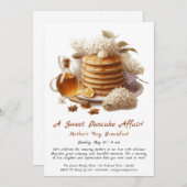 Moederdag ontbijt - Pannenkoeken & lila Kaart (Voorkant / Achterkant)