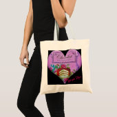 Moederdag paars hart Chocolade Tote Bag (Voorkant (product))