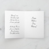 Moederdag Paarse Baby Kaart (Binnen)