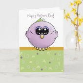 Moederdag Paarse Baby Kaart (Gele Bloem)