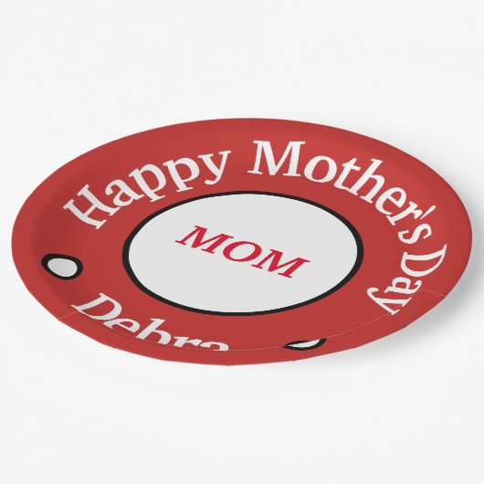 Moederdag Papieren Bordje (Gekanteld)