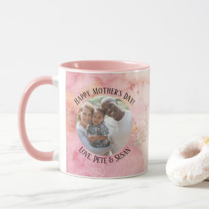 Moederdag Pastel Roze Groen Waterverf Tie-Dye Mok
