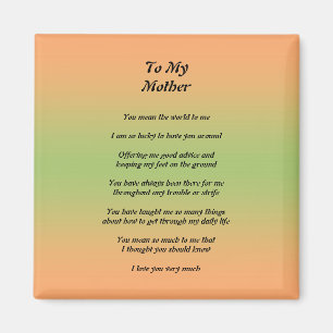 Moederdag Peom Magnet Magneet