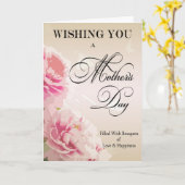 Moederdag Peonies Moederdag Kaart (Gele Bloem)