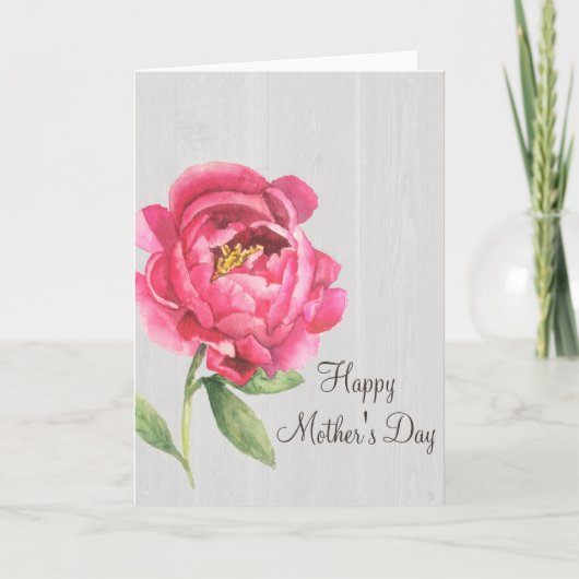 Moederdag Peony Kaart (Voorkant)