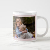 Moederdag personaliseer Afbeelding Roze Floral Extra Grote Beker (Rechts)