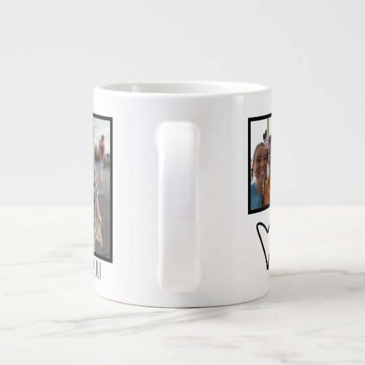 moederdag persoonlijke koffie-Mok Extra Grote Beker (Achterkant)