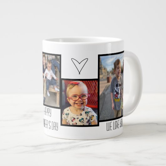 moederdag persoonlijke koffie-Mok Extra Grote Beker (Voorkant rechts)