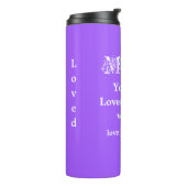 Moederdag Persoonlijke naam Cute Paars Thermosbeker (Gedraaid links)
