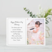 Moederdag Photo Holiday Kaart uit Baby (Staand voorkant)