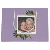 Moederdag Pink Floral Aangepaste gepersonaliseerde Groot Cadeauzakje (Voorkant)