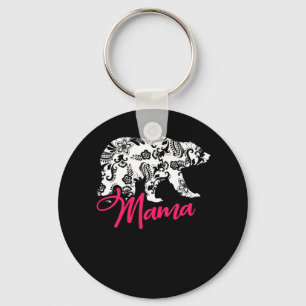 Moederdag Pink Floral Best Mama Beer Gift Sleutelhanger