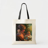 Moederdag portret, mama en Baby Tote Bag (Voorkant)