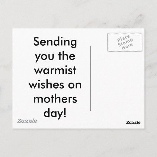 Moederdag Post Kaart (Achterkant)