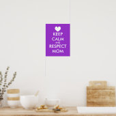 Moederdag Poster | Kalm houden en moeder respecter (Keuken)