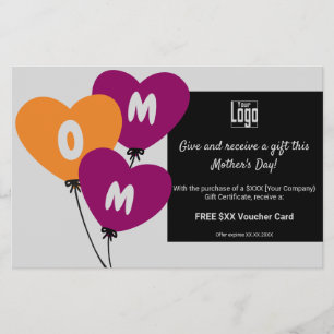 Moederdag Promotie Cadeaubon & Bonus Flyer