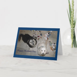 Moederdag puppykaart kaart