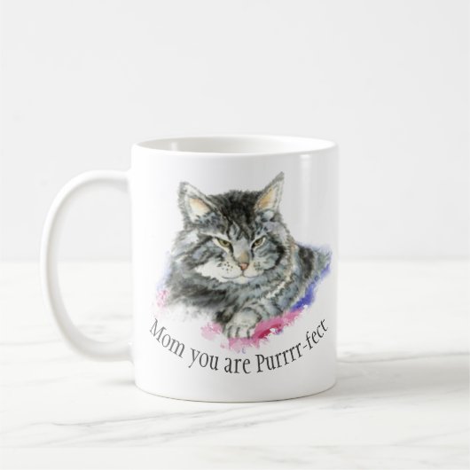 Moederdag Purrr-fect mam Kat Quote Koffiemok (Links)