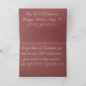 Moederdag Red Rose Wenskaart Kaart (Binnen)