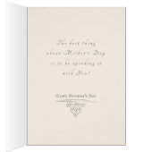 Moederdag Redouté roze roze C1111-kaart (Binnen (Rechts))