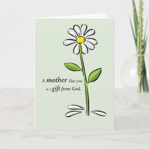 Moederdag Religieuze Green Daisy Appreciation Kaart