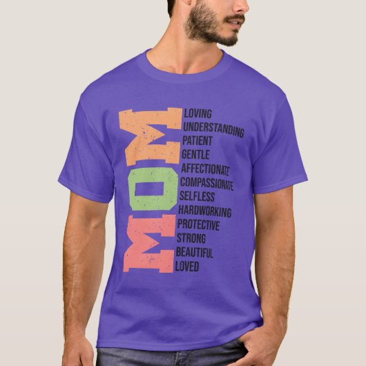 Moederdag retro t-shirt (Voorkant)