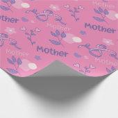 Moederdag roos en lila Verpakkingsdocument Cadeaupapier (Hoek)