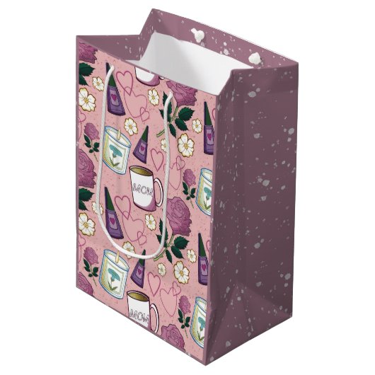Moederdag Roos Medium Cadeauzakje (Voorkant Gekanteld)