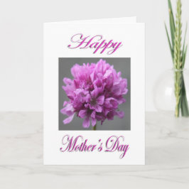 Moederdag roze bloem kaart