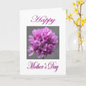 Moederdag roze bloem kaart (Gele Bloem)