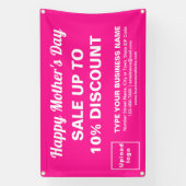 Moederdag - Roze Rechthoek 4' x 2,5' banner (Verticaal)