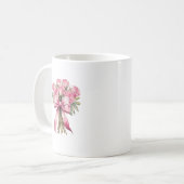 Moederdag Roze Rozen Boeket – Elegante Bloemen Koffiemok (Voorkant links)