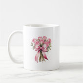 Moederdag Roze Rozen Boeket – Elegante Bloemen Koffiemok (Links)