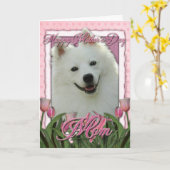 Moederdag - Roze Tulpen - Amerikaanse Eskimo Kaart (Gele Bloem)