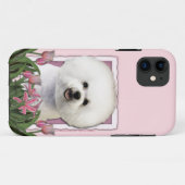 moederdag - Roze Tulpen - Bichon Frise Case-Mate iPhone Case (Achterkant (horizontaal))
