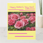 Moederdag Rozen & Bloemen Vouwkaart Kaart (Voorkant)