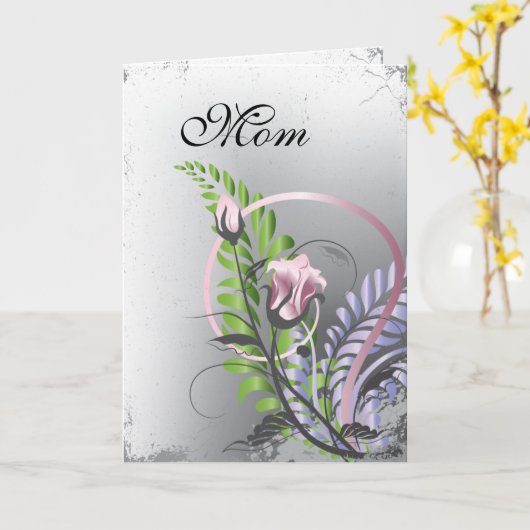 Moederdag Rozen Kaart (Gele Bloem)