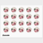 Moederdag Rozen Ronde Sticker (Vel)