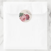 Moederdag Rozen Ronde Sticker (Tas)
