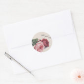 Moederdag Rozen Ronde Sticker (Envelop)