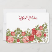 Moederdag Rustic Rozen Floral Greenery Feestdagenkaart (Achterkant)